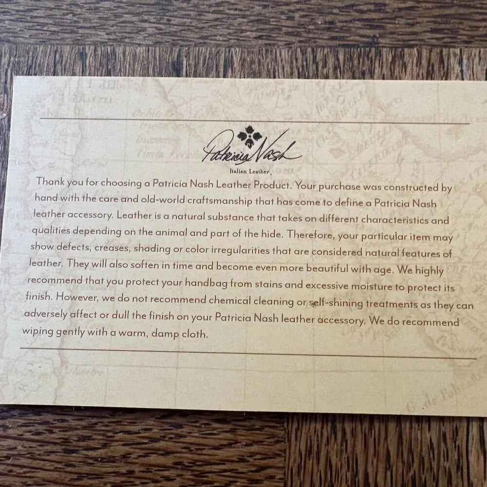 Patricia Nash Black Leather Tote with Gold Stud Accents - Picture 4 of 5